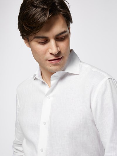 Camisa de linho branco 