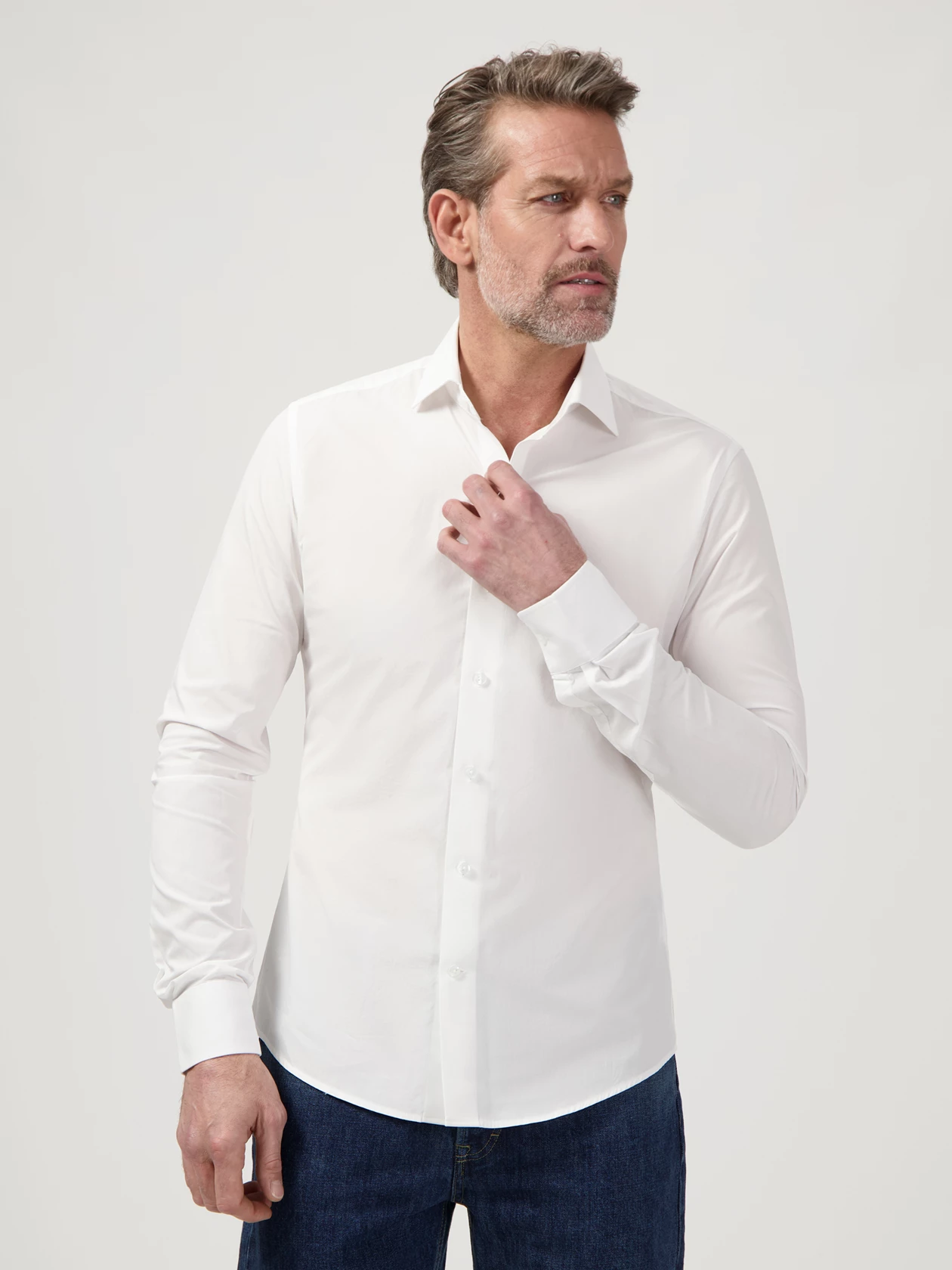 Pima Cotton - White, Plain Weave Shirt