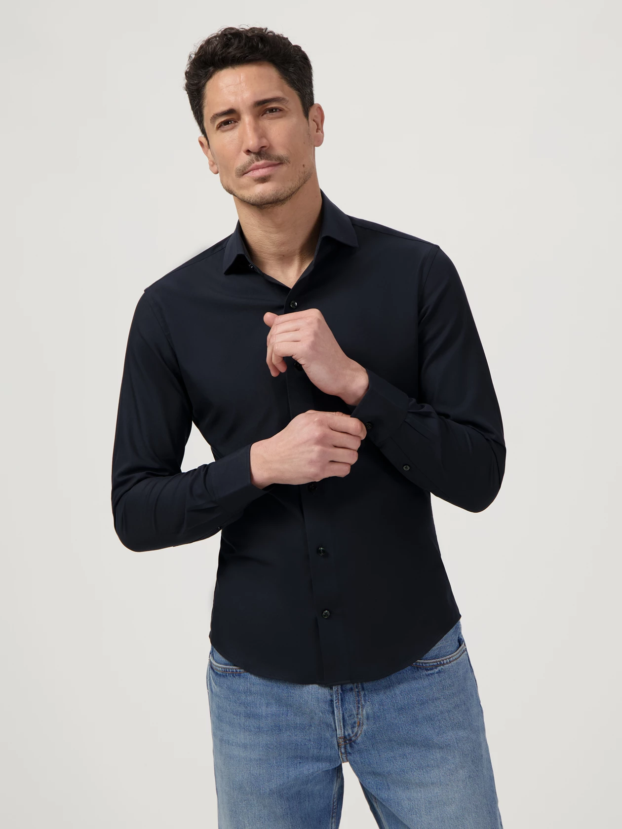 Pima Cotton - Black, Plain Weave Shirt